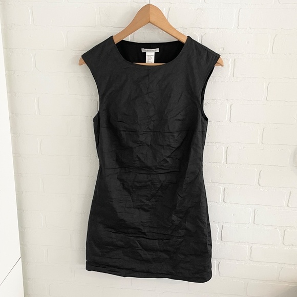 Sarah Pacini Mini Dress Designer Shiny Cotton metallic blend Black Sz S - Picture 4 of 13